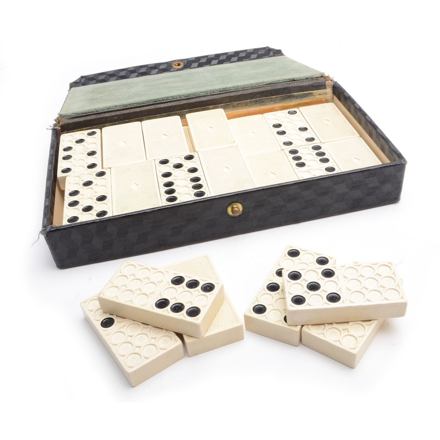 1930 Celluloid Domino Set