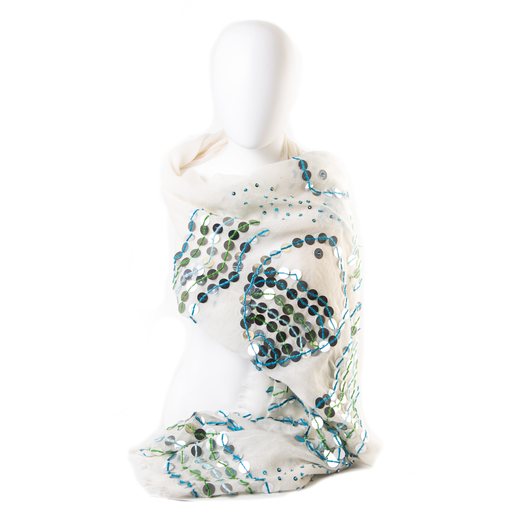 Tory Burch Sequin Fish Scarf