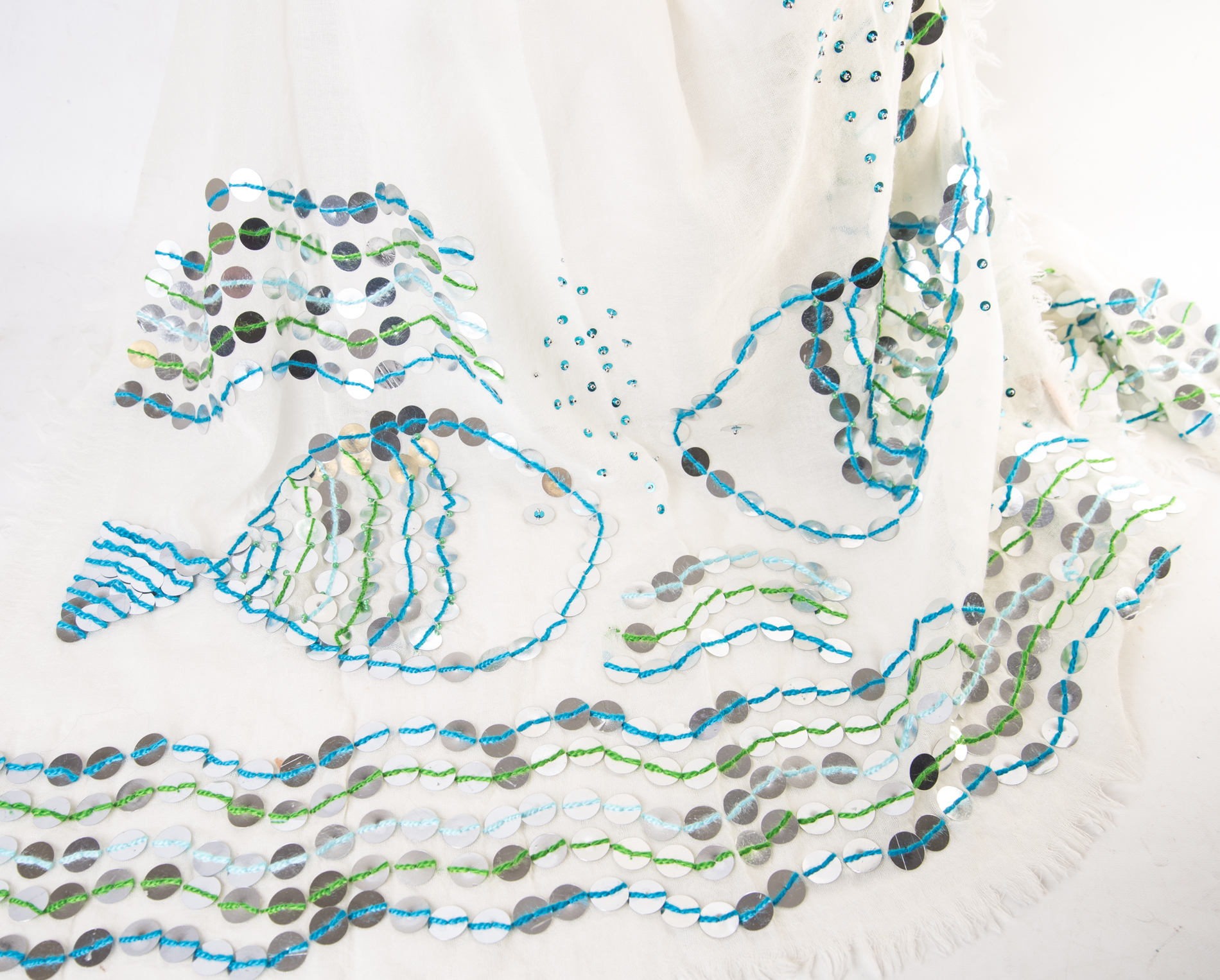 Tory Burch Sequin Fish Scarf