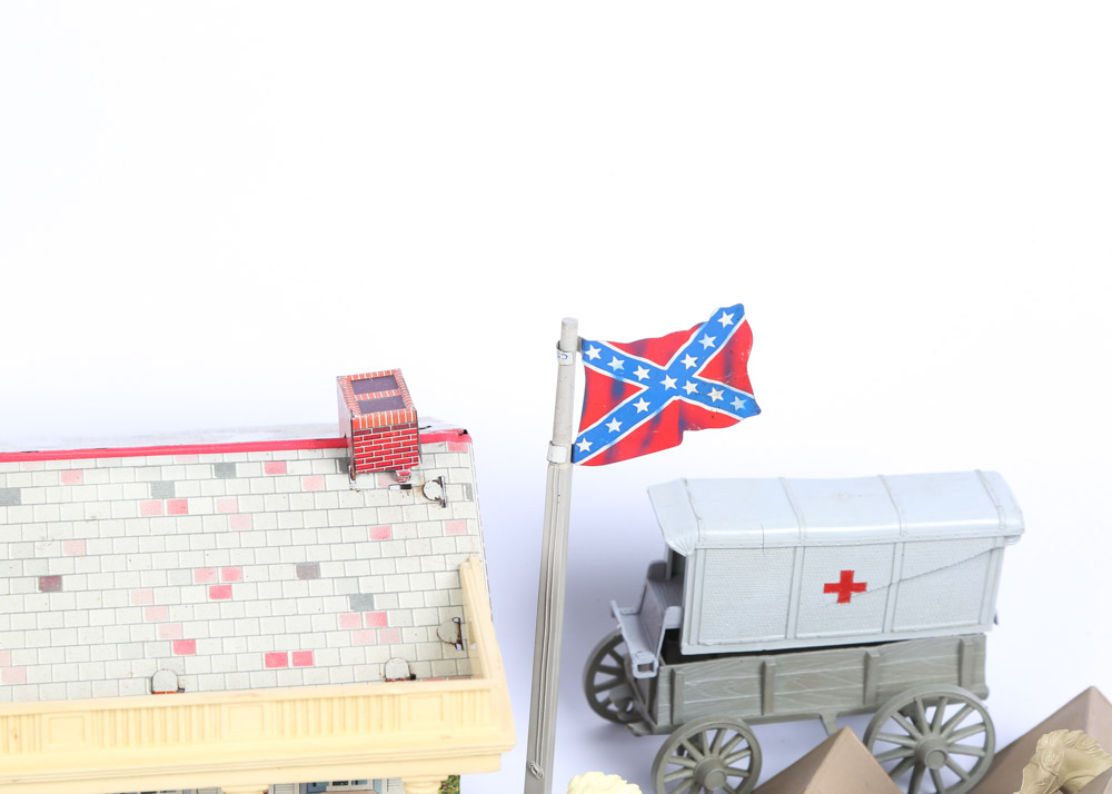 Vintage Marx 1960s Era "Blue & Gray" Battle Set