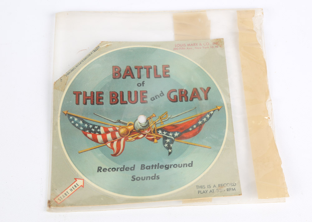 Vintage Marx 1960s Era "Blue & Gray" Battle Set