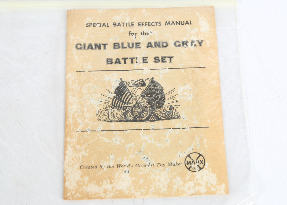 Vintage Marx 1960s Era "Blue & Gray" Battle Set