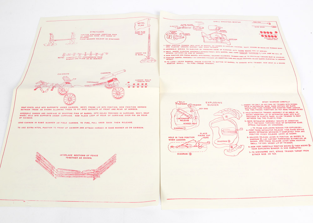 Vintage Marx 1960s Era "Blue & Gray" Battle Set