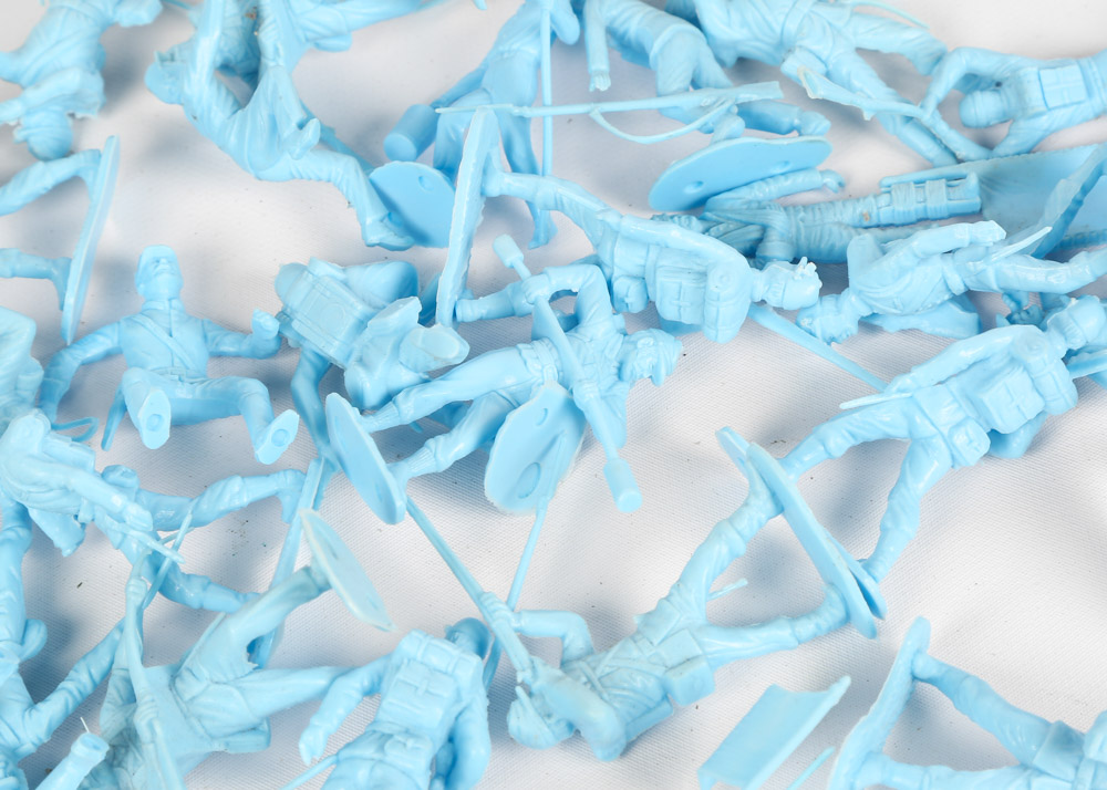 Vintage Marx 1960s Era "Blue & Gray" Battle Set