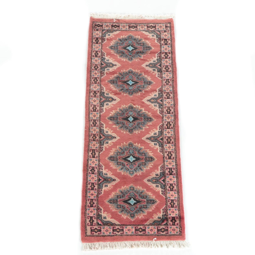 Hand-Knotted Pak-Kazak Bokhara Wool Carpet Runner