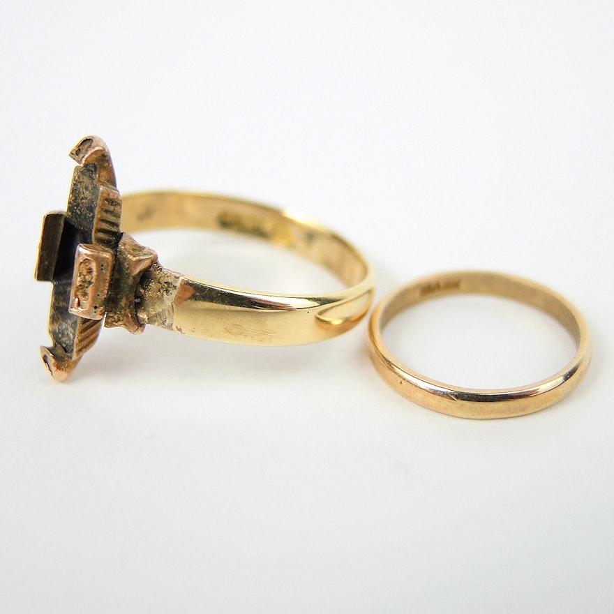 14K Yellow Gold Ring and 10K Infant Ring