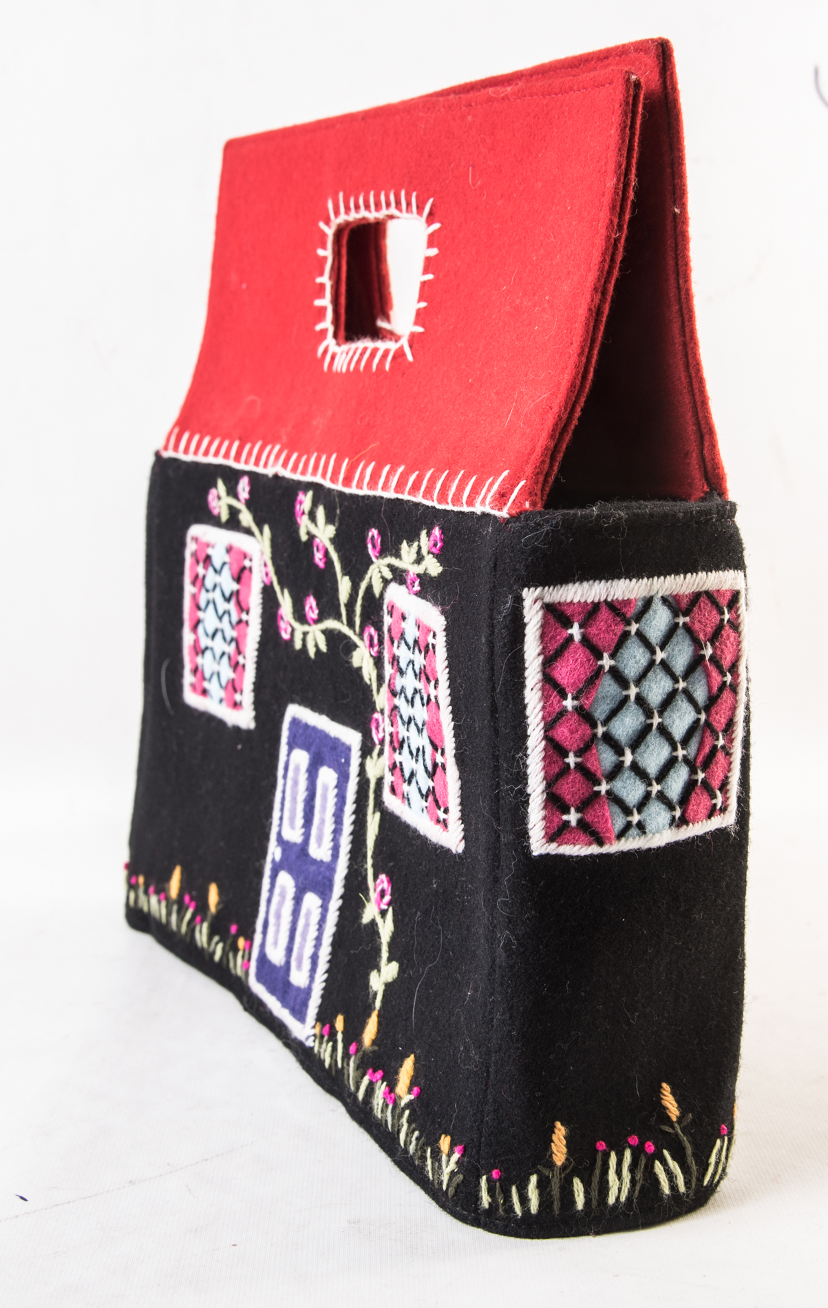 Lulu Guinness Wool Felt House Handbag
