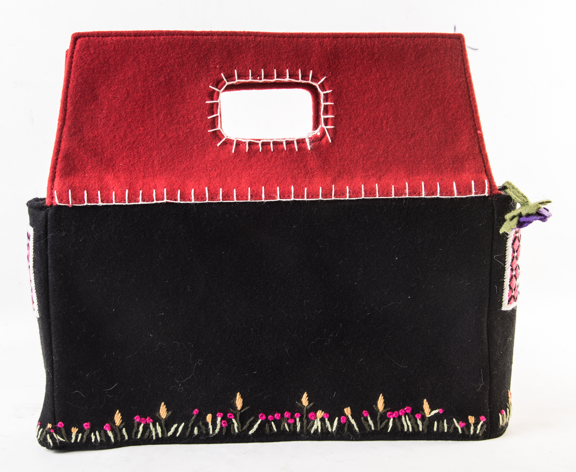 Lulu Guinness Wool Felt House Handbag