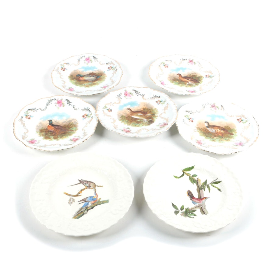 Alfred Meakin and Porcelain Moschendorf Factory Plates