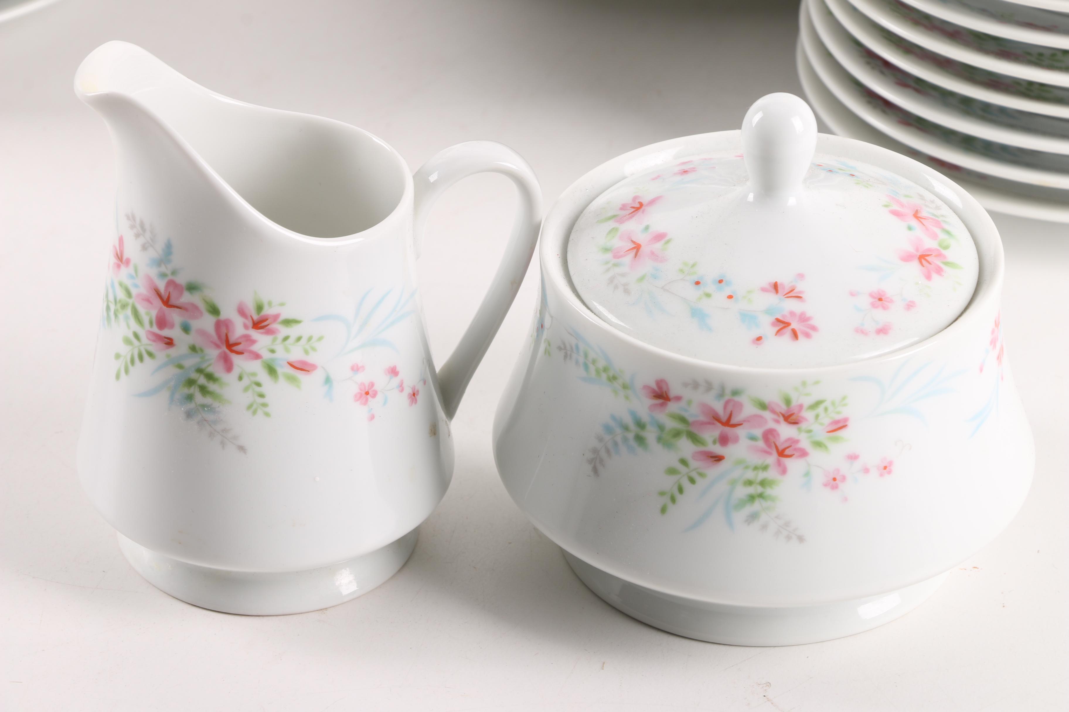 Vintage Mikasa "Fern Rose" Porcelain Dinnerware