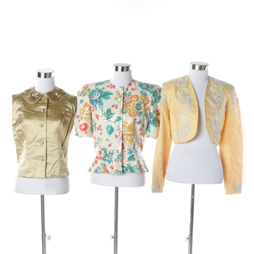 Women's Vintage Embellished Button-Ups and Blazers