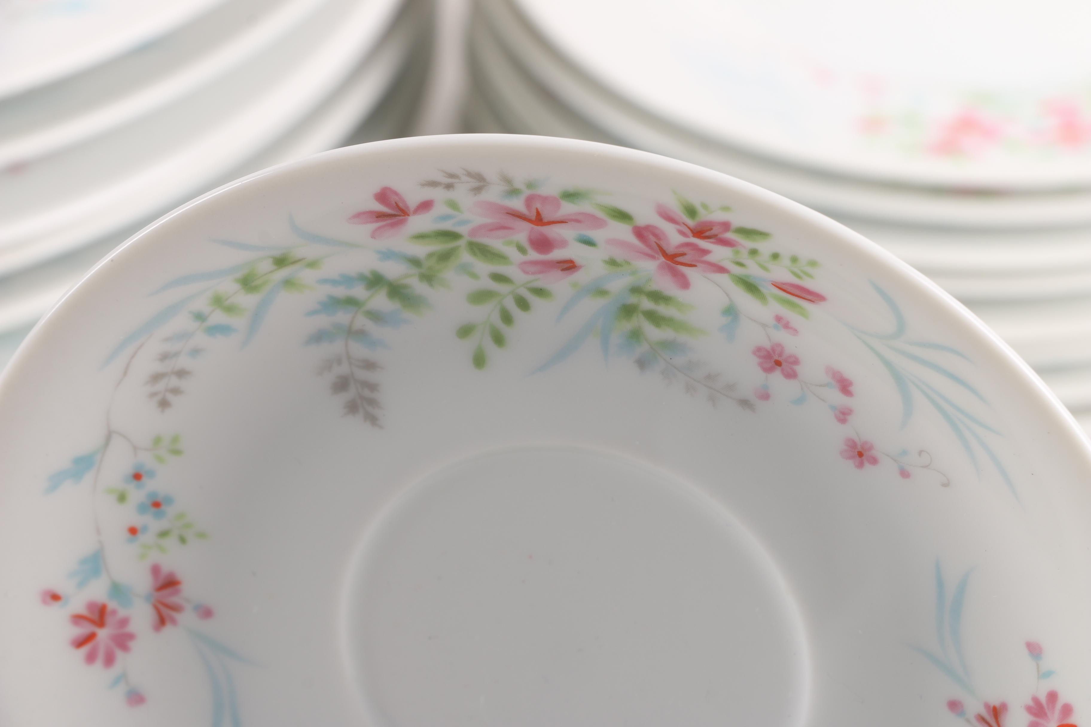 Vintage Mikasa "Fern Rose" Porcelain Dinnerware