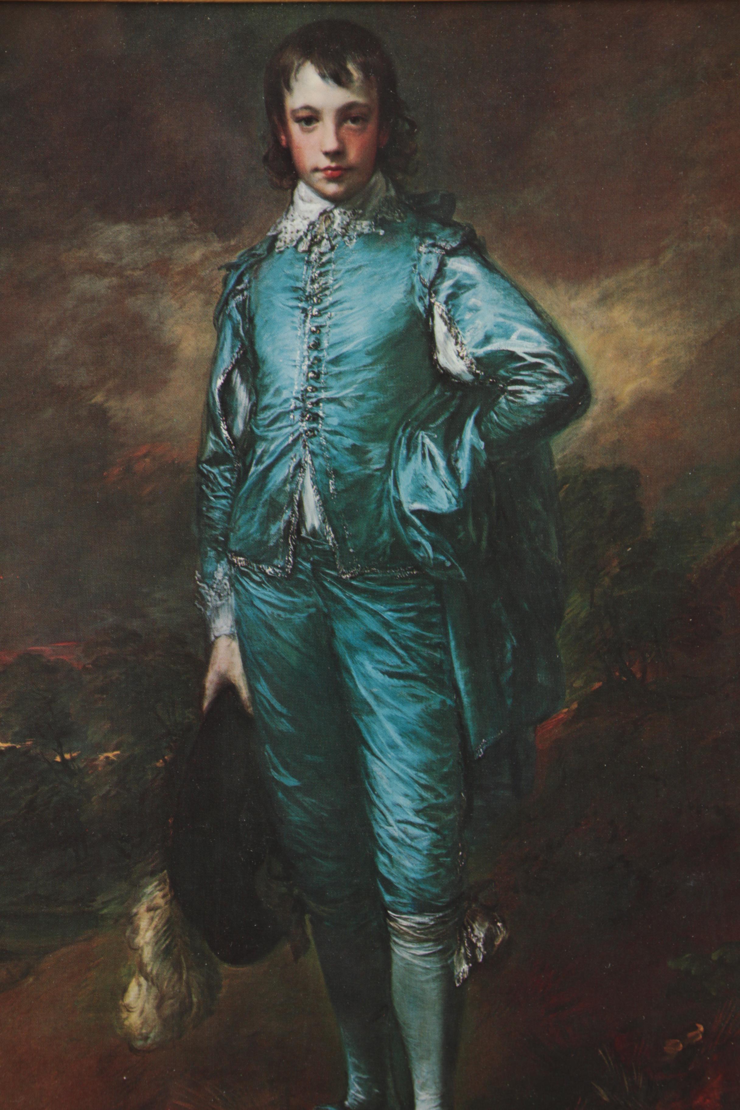 Offset Lithographic Reproduction Print After Thomas Gainsborough "Blue Boy"