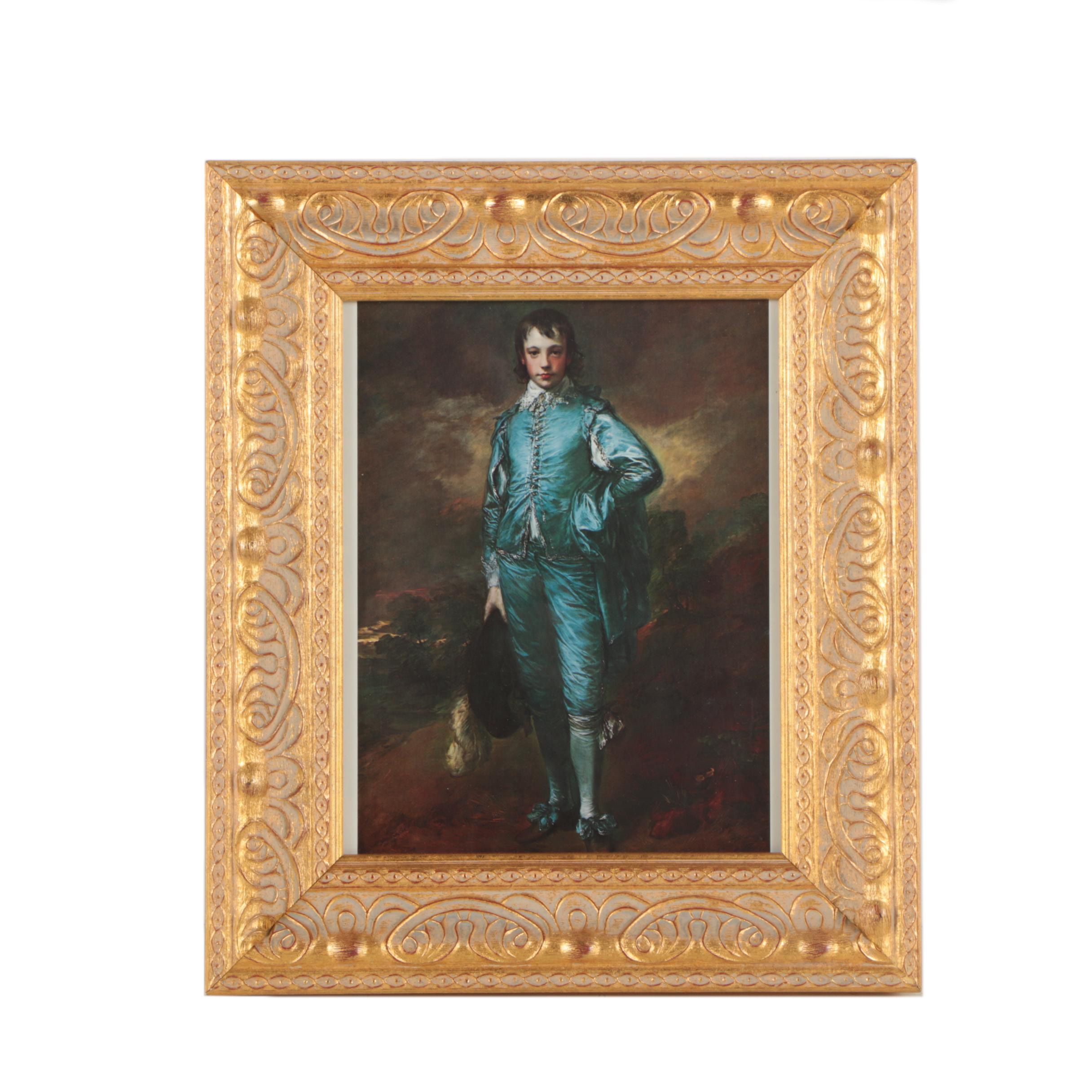 Offset Lithographic Reproduction Print After Thomas Gainsborough "Blue Boy"