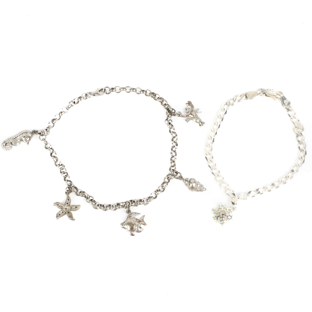 Sterling Silver Charm Bracelets