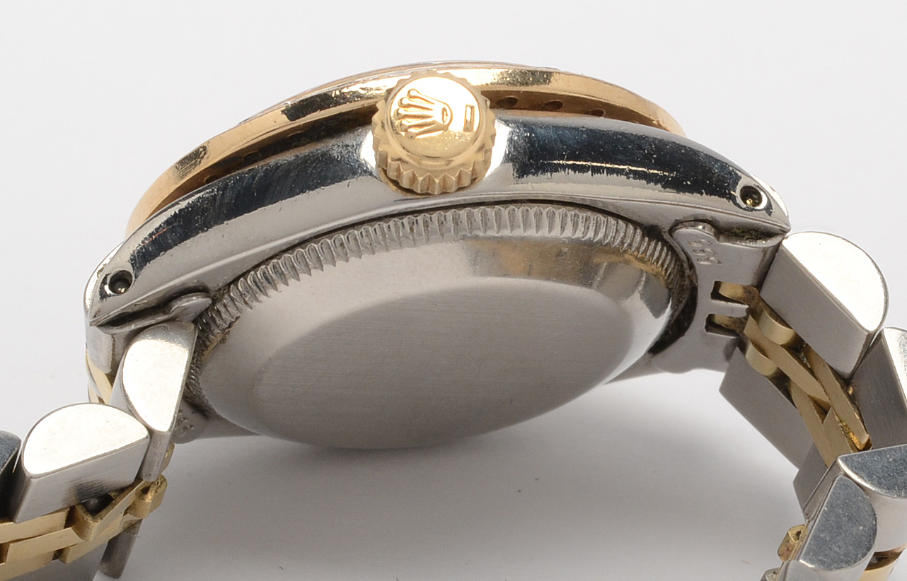 Rolex Oyster Perpetual Datejust 14K Gold Diamond Bezel Watch