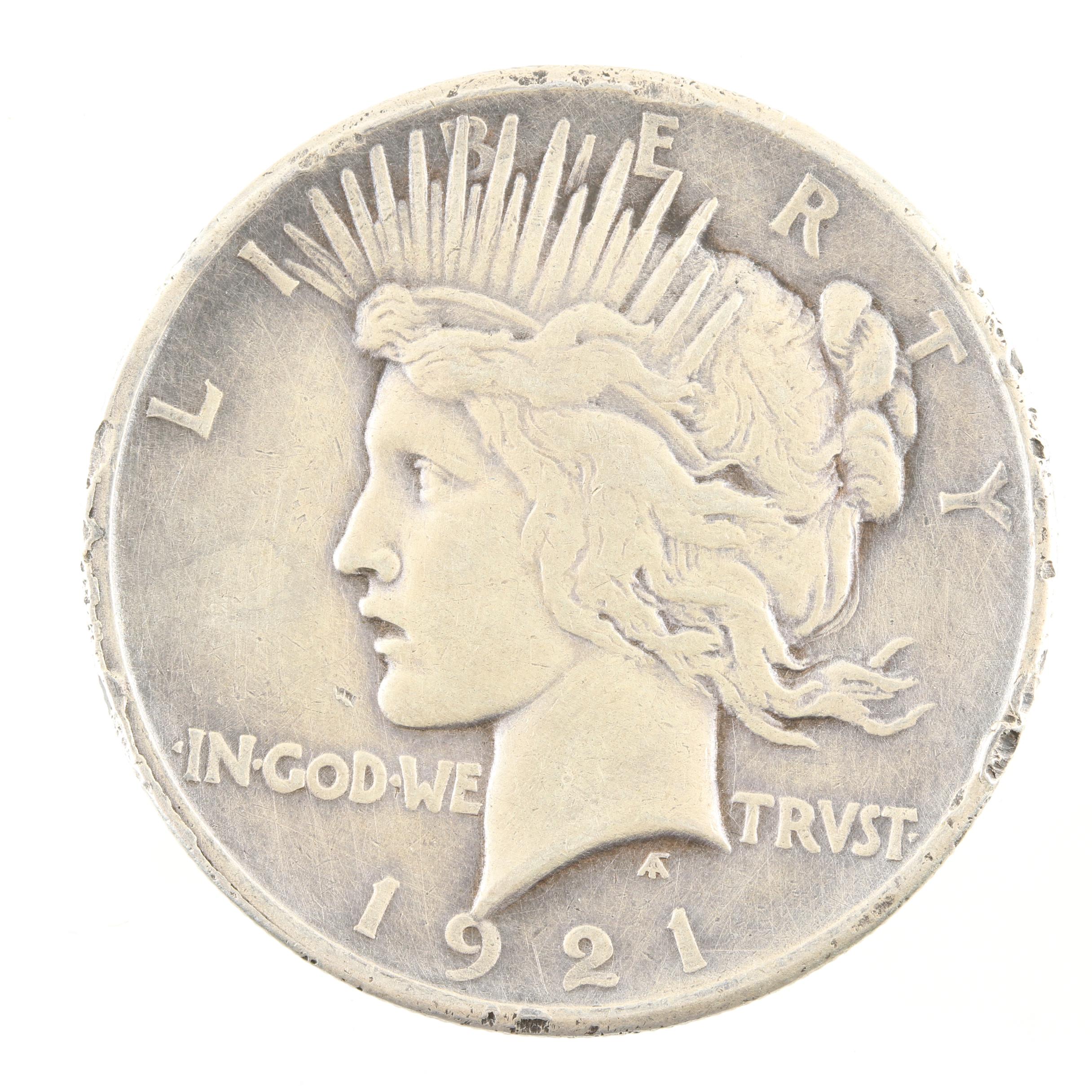 Key Date 1921 Peace Silver Dollar