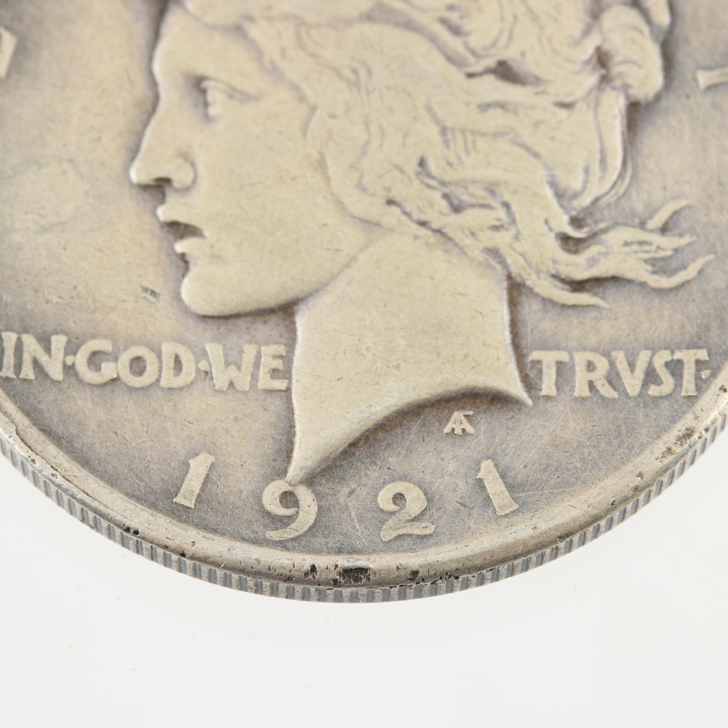 Key Date 1921 Peace Silver Dollar