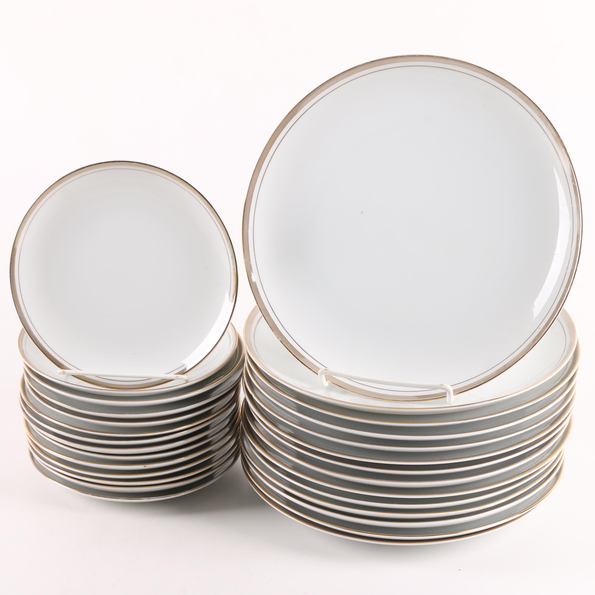 Royalton "Golden Elegance" Porcelain Dinnerware, Creamer and Sugar Bowl