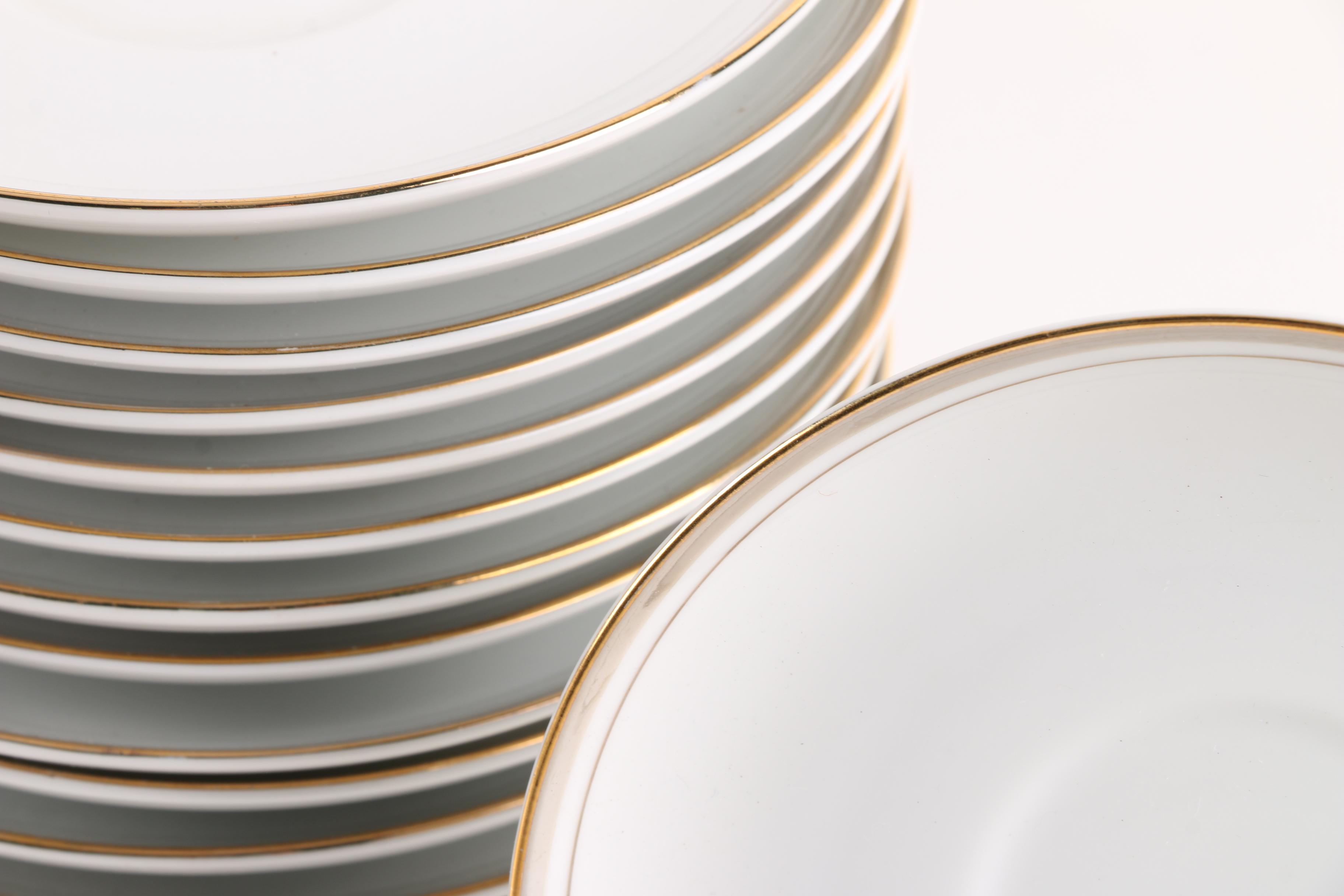 Royalton "Golden Elegance" Porcelain Dinnerware, Creamer and Sugar Bowl