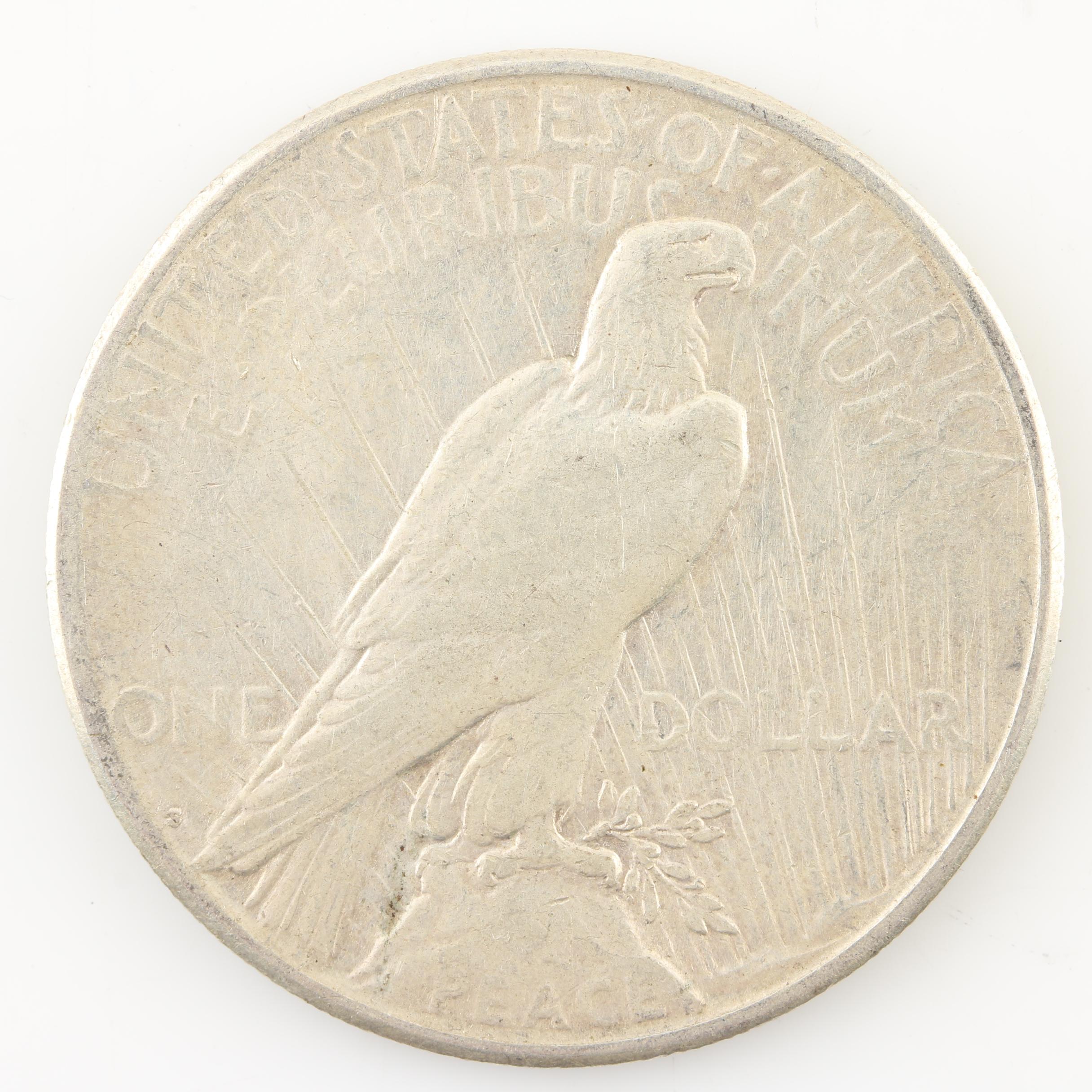 Five Peace Silver Dollars