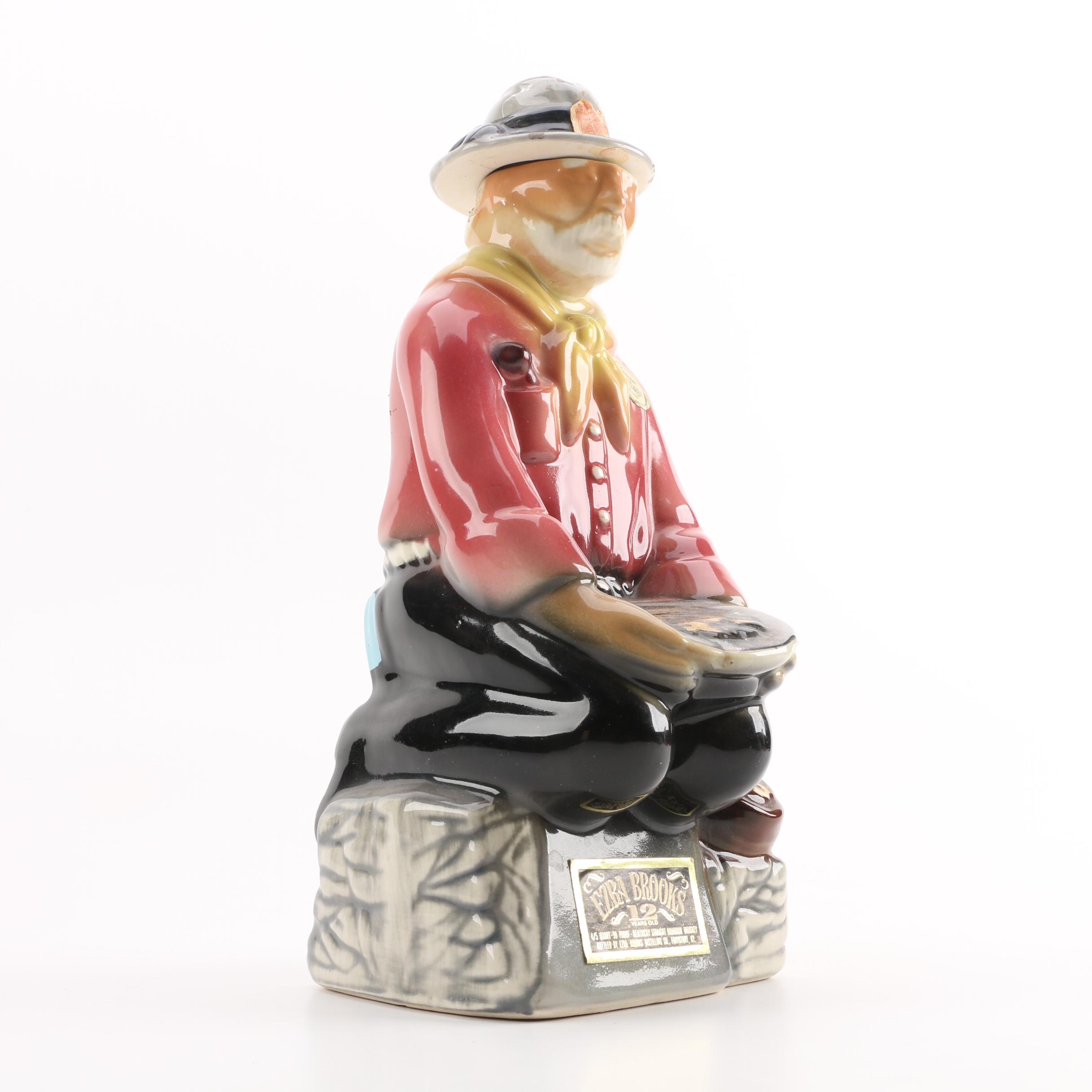 1969 Ezra Brooks "The Gold Prospector" Whiskey Decanter