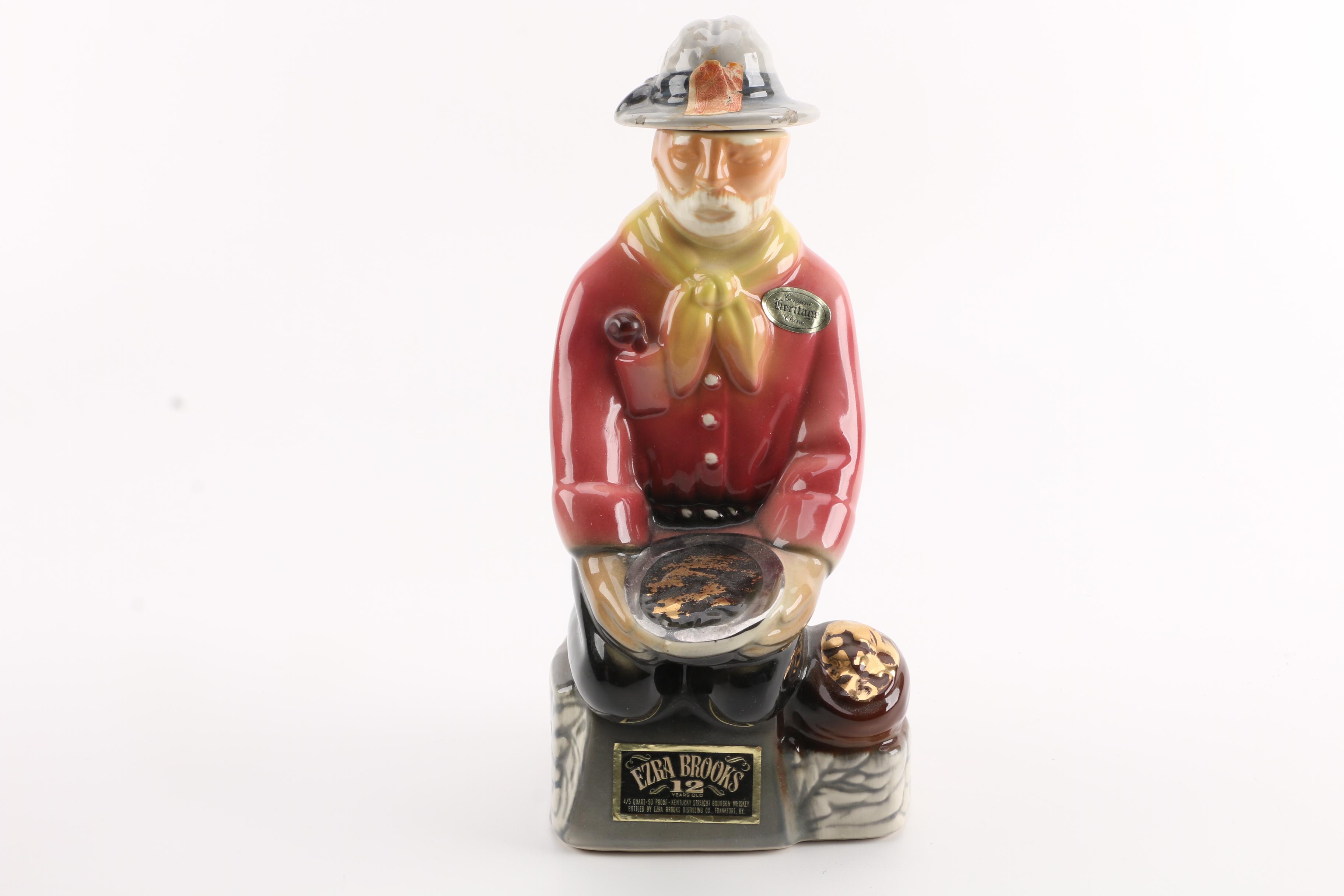 1969 Ezra Brooks "The Gold Prospector" Whiskey Decanter