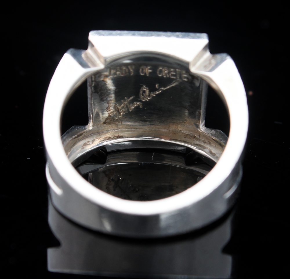 Anthony Quinn Sterling Silver and 18K Yellow Gold "Lady of Crete" Ring