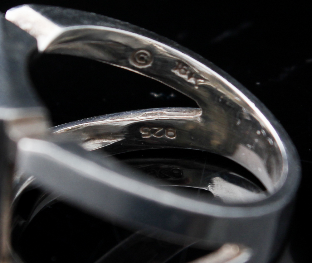 Anthony Quinn Sterling Silver and 18K Yellow Gold "Lady of Crete" Ring