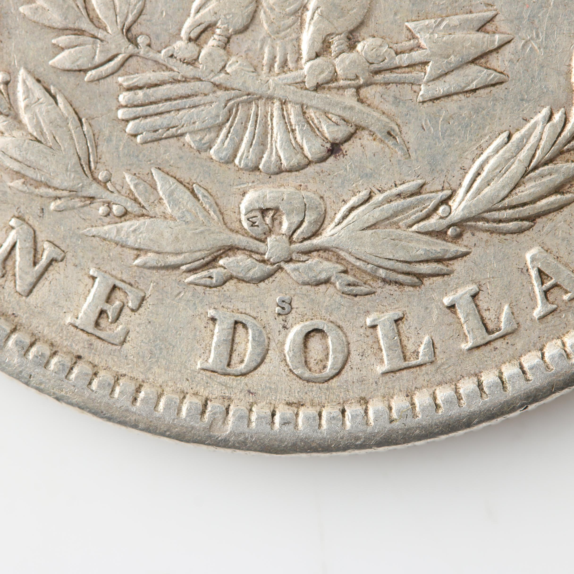 Five Morgan Silver Dollars