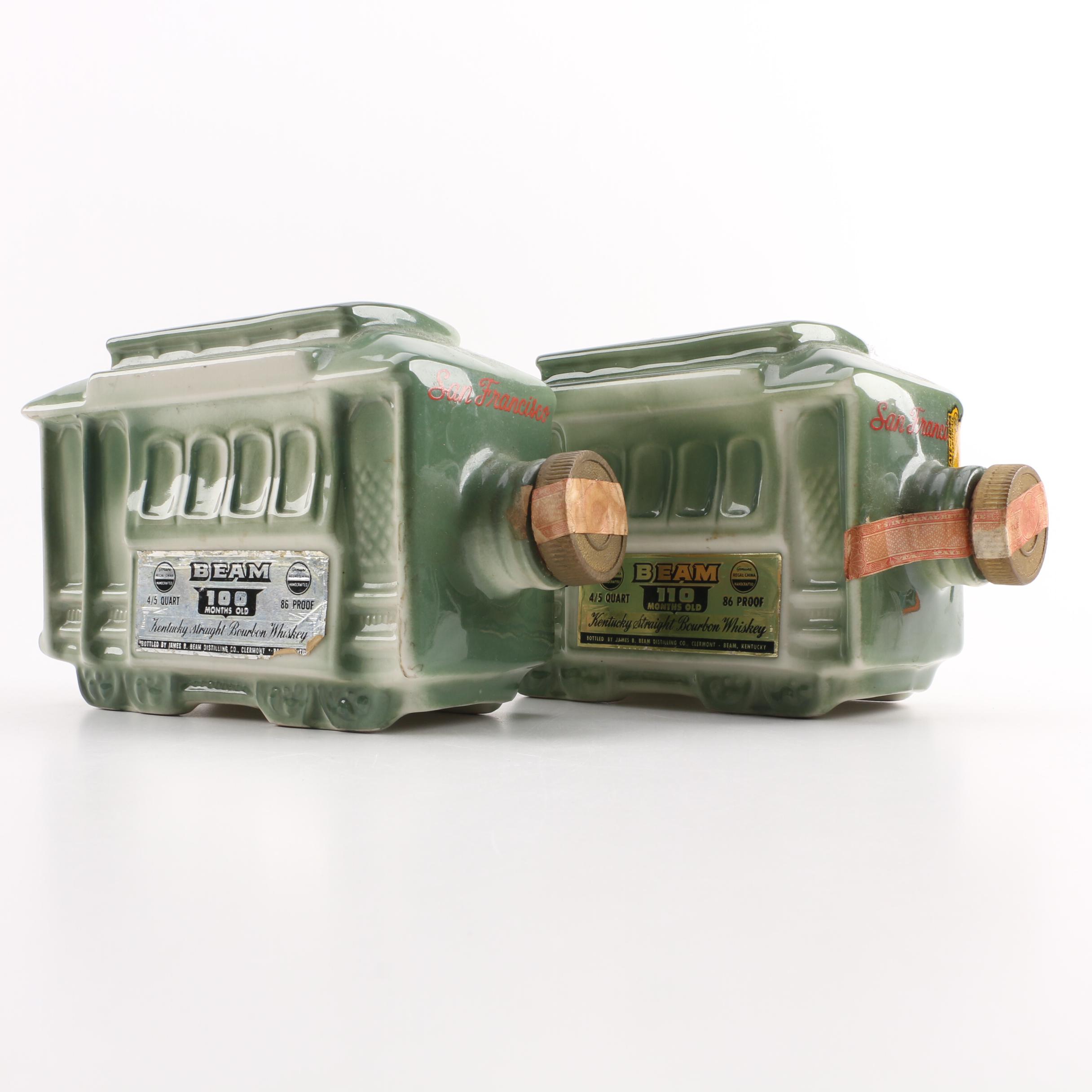 Vintage Jim Beam San Francisco Trolley Decanters