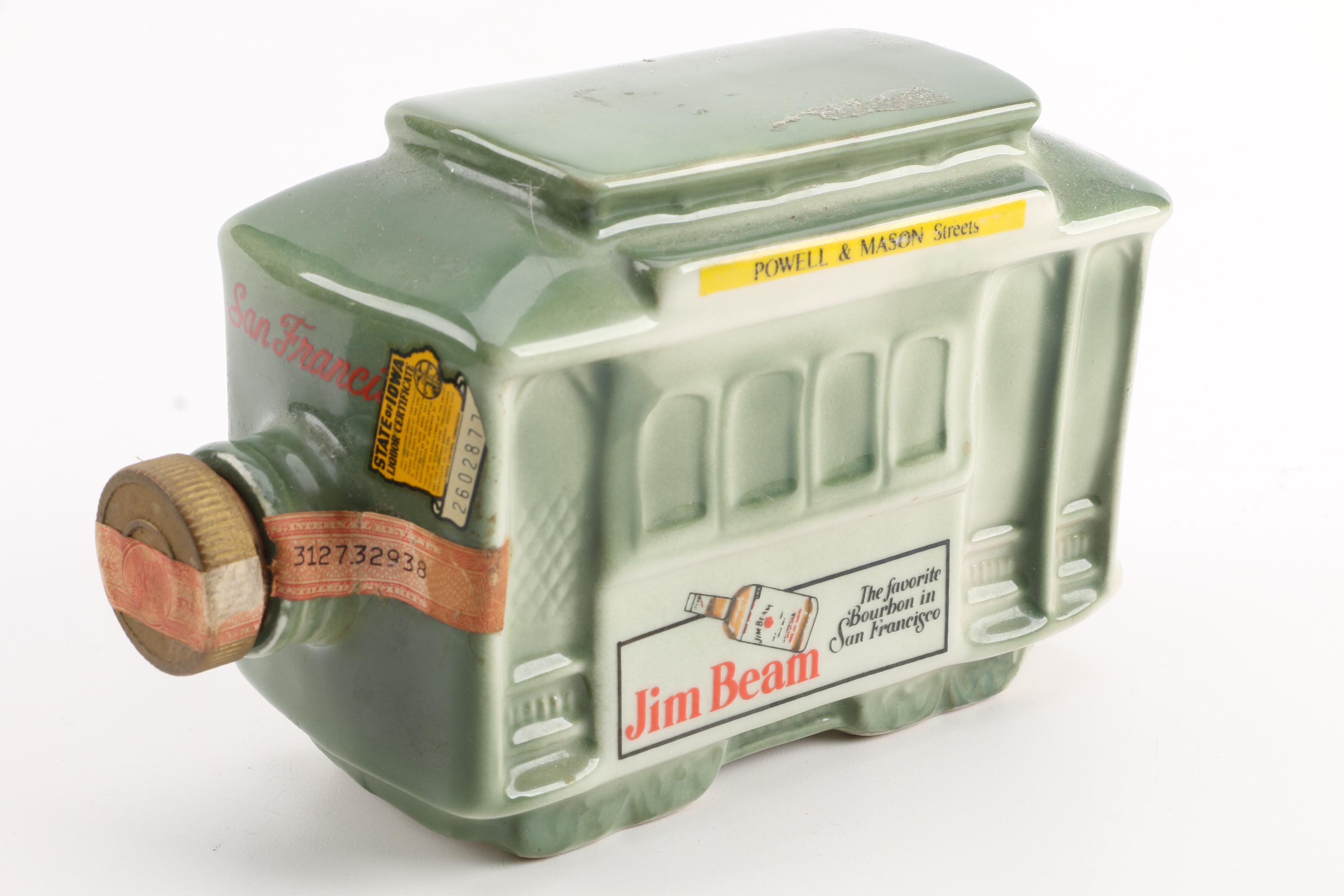 Vintage Jim Beam San Francisco Trolley Decanters