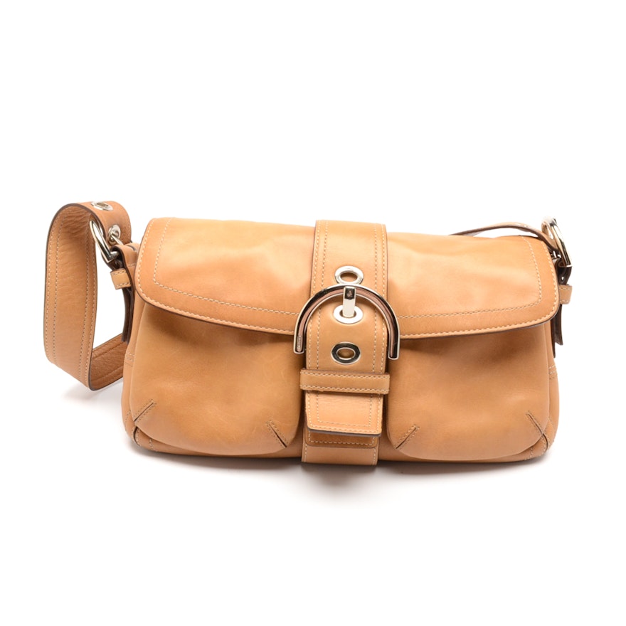 Coach Camel Leather Soho Buckle Handbag