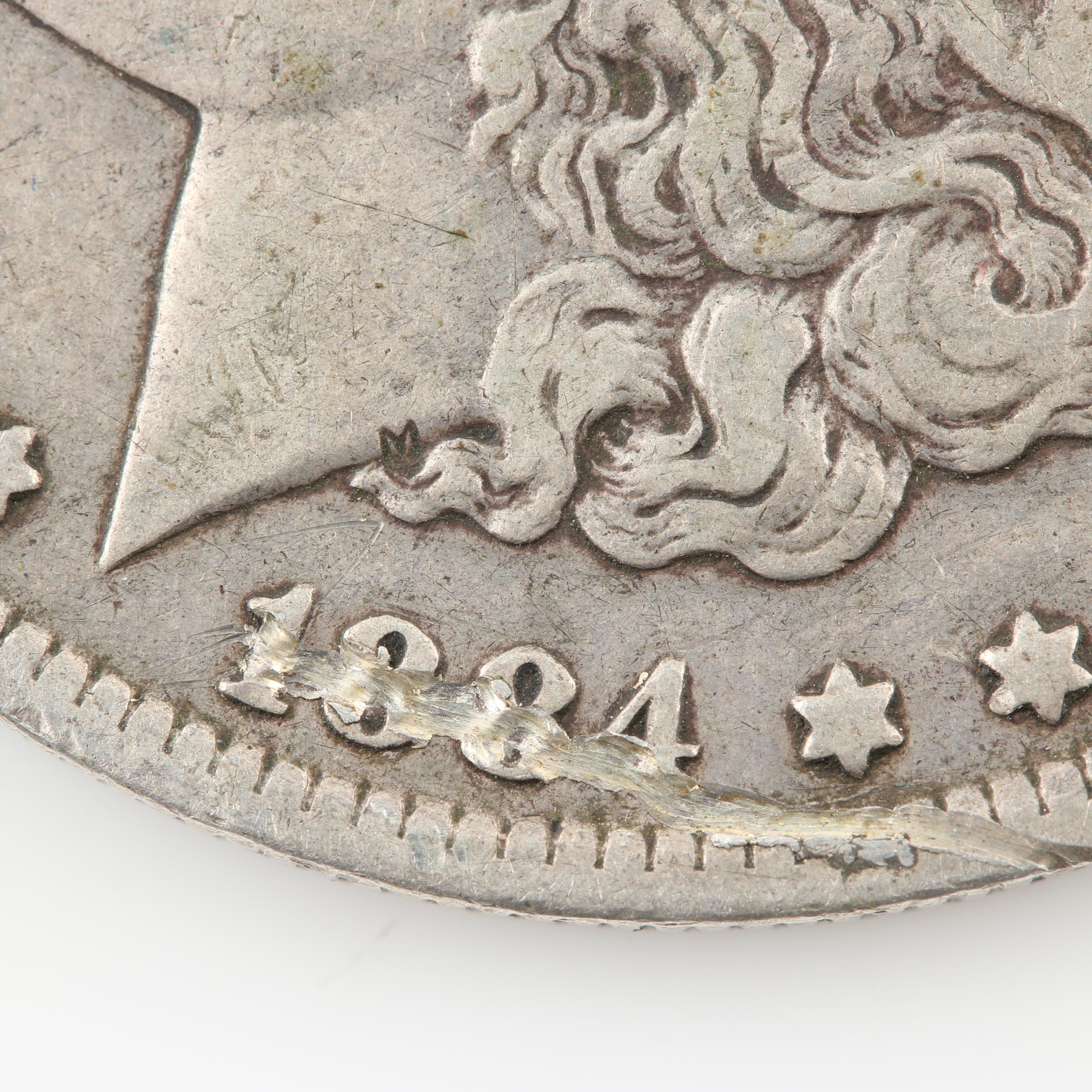 Five Morgan Silver Dollars