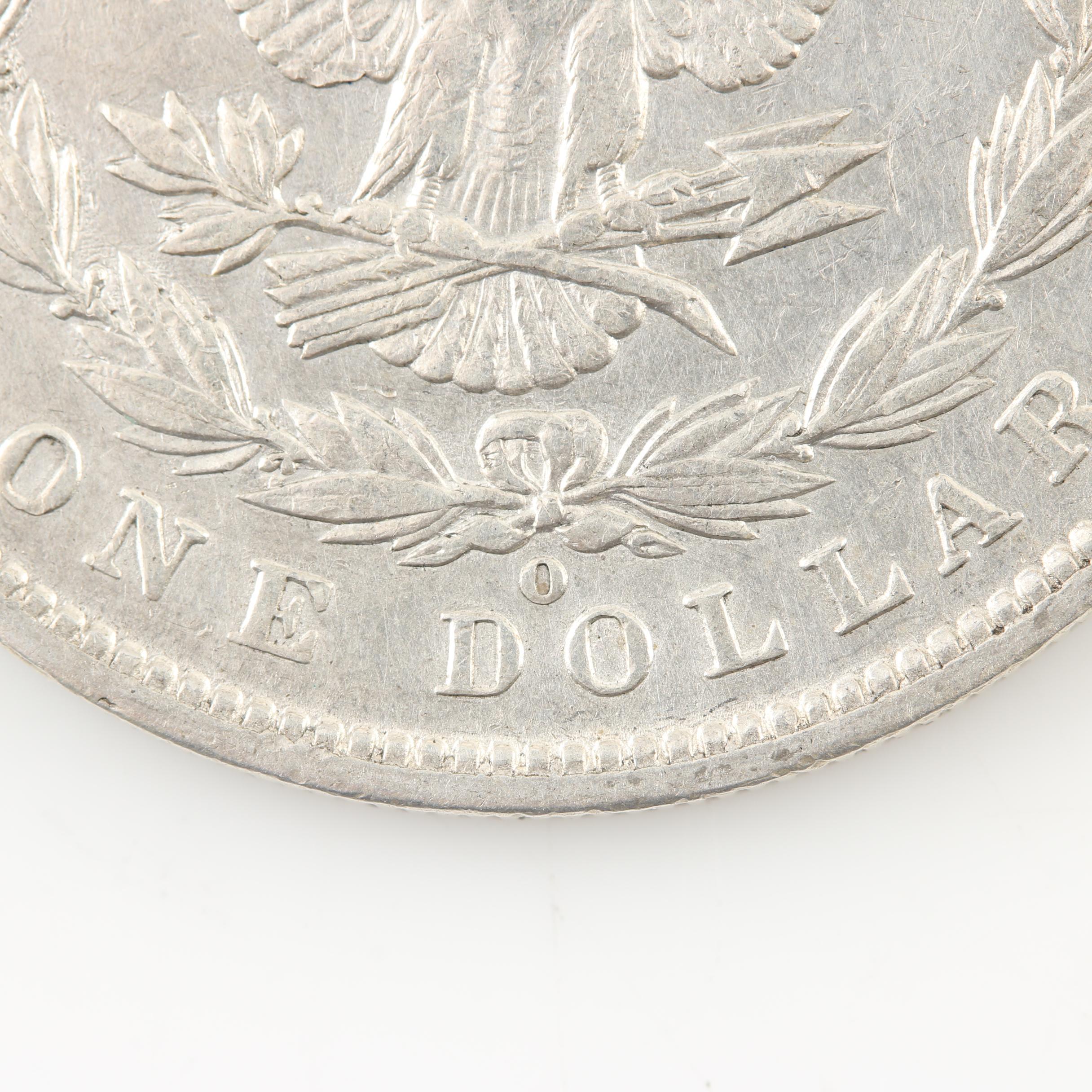 Five Morgan Silver Dollars