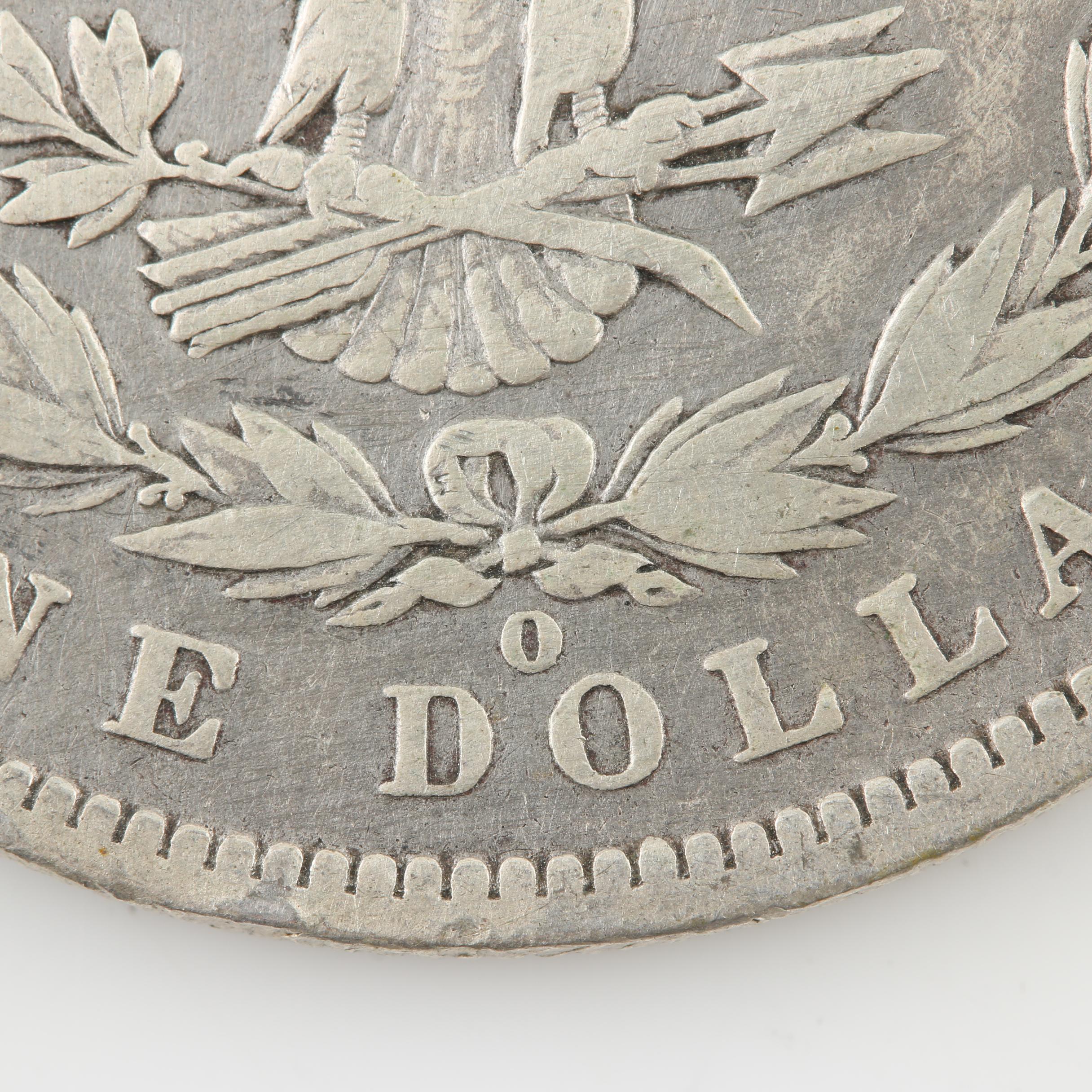 Five Morgan Silver Dollars