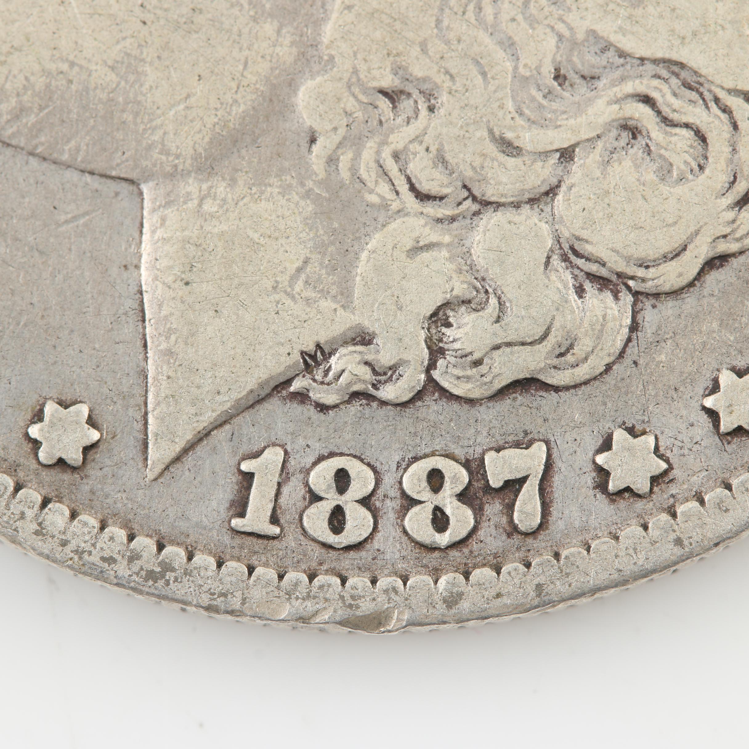 Five Morgan Silver Dollars