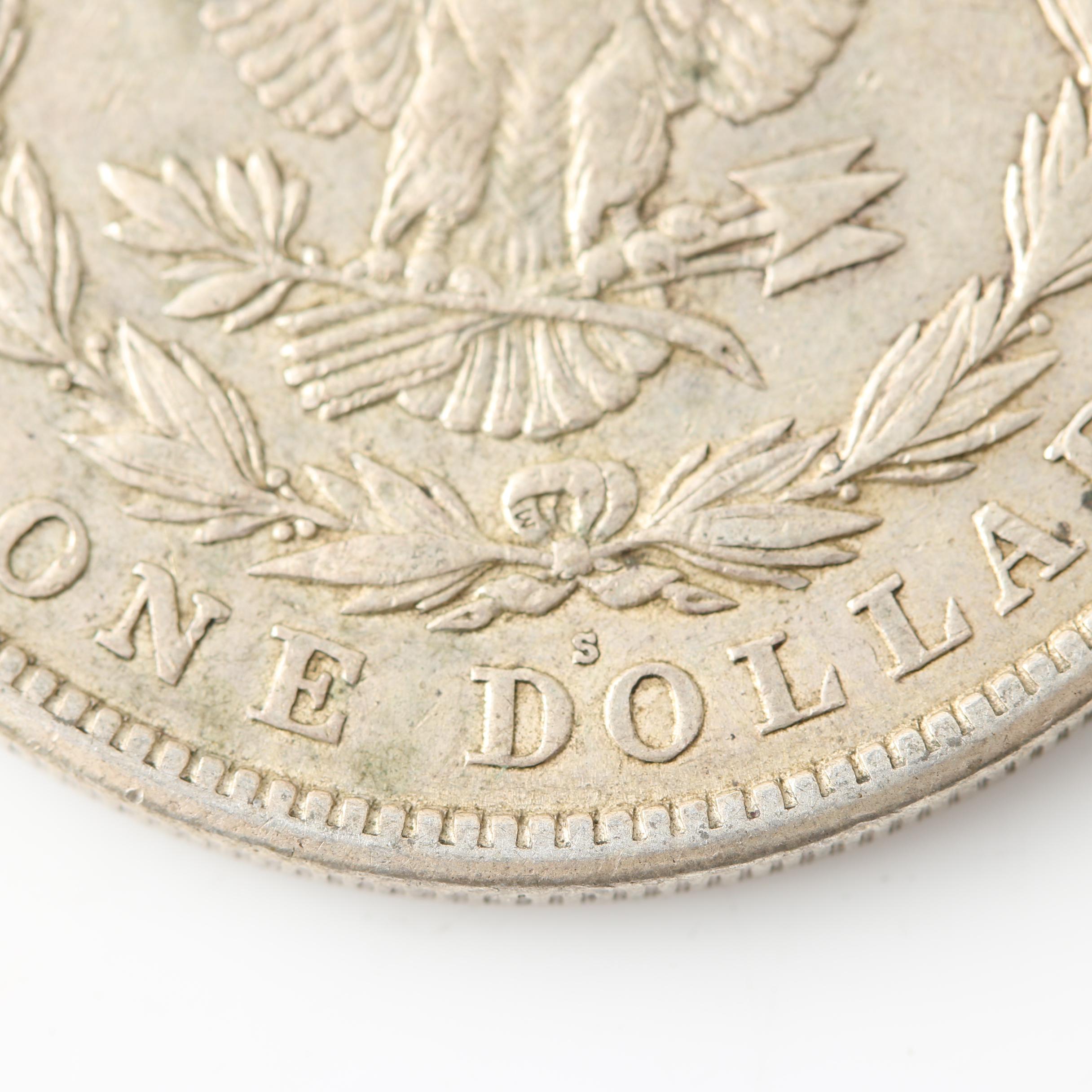 Five Morgan Silver Dollars