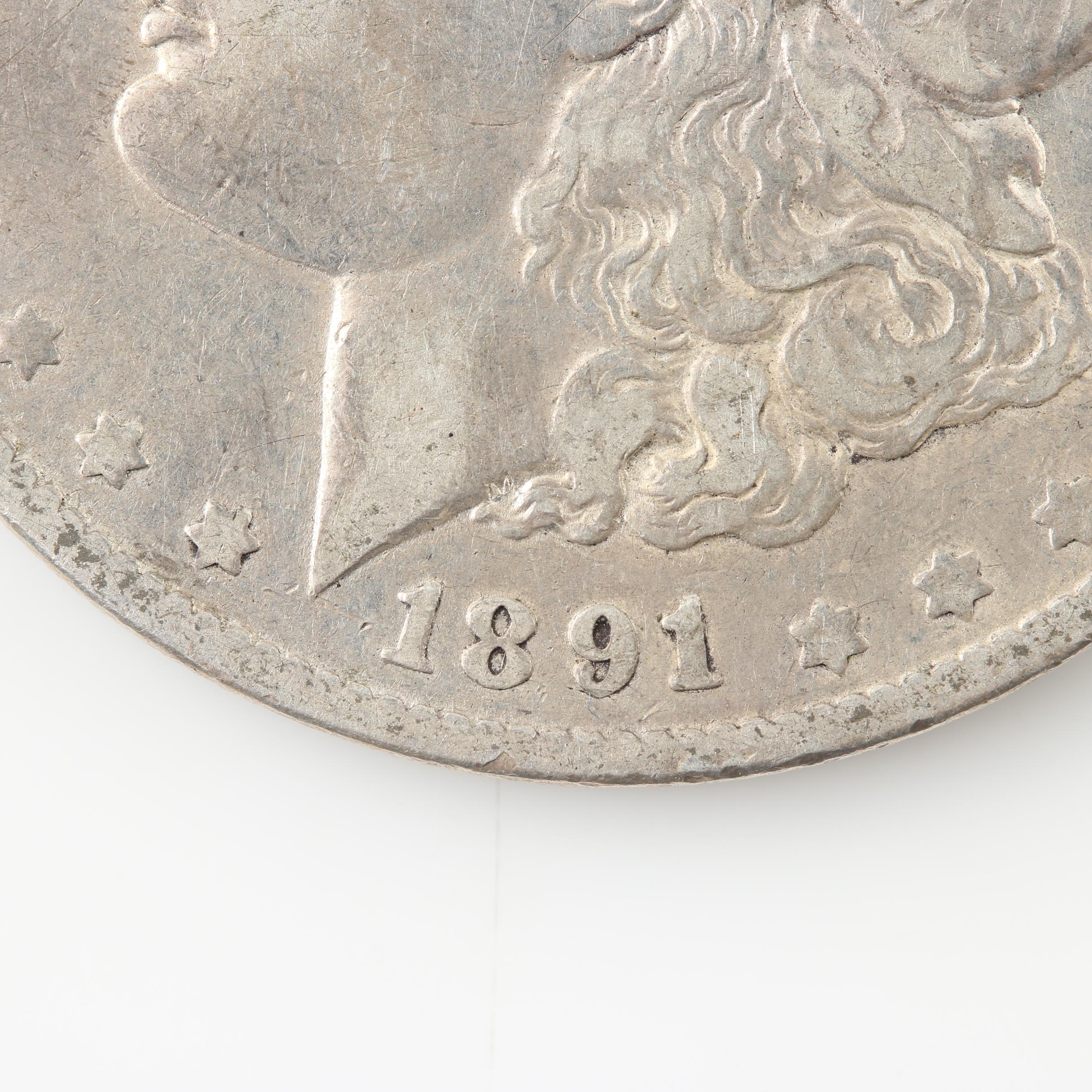 Six Morgan Silver Dollars