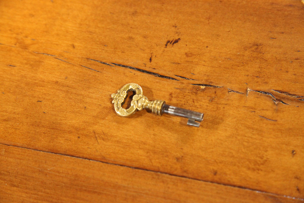 Antique Louis XVI Marquetry Secretaire Abattant with Marble Top