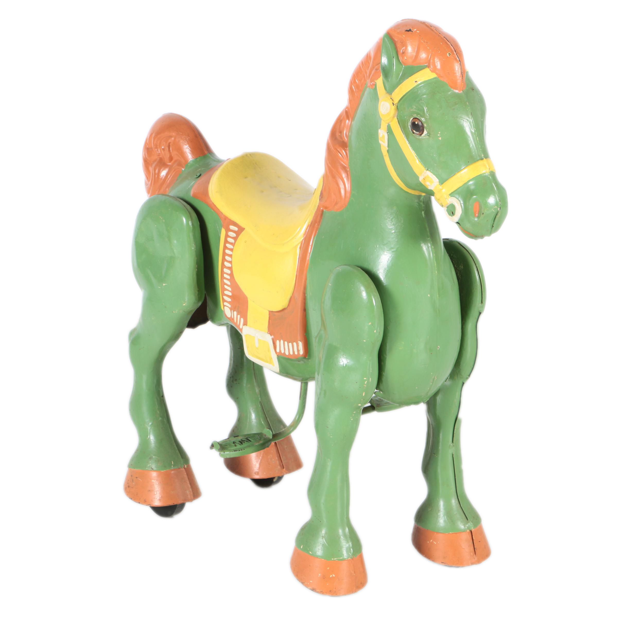 1950s Mobo Bronco Tin Ride-On Pedal Horse
