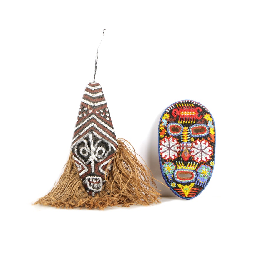 Chokwe- and Huichol-Style Masks