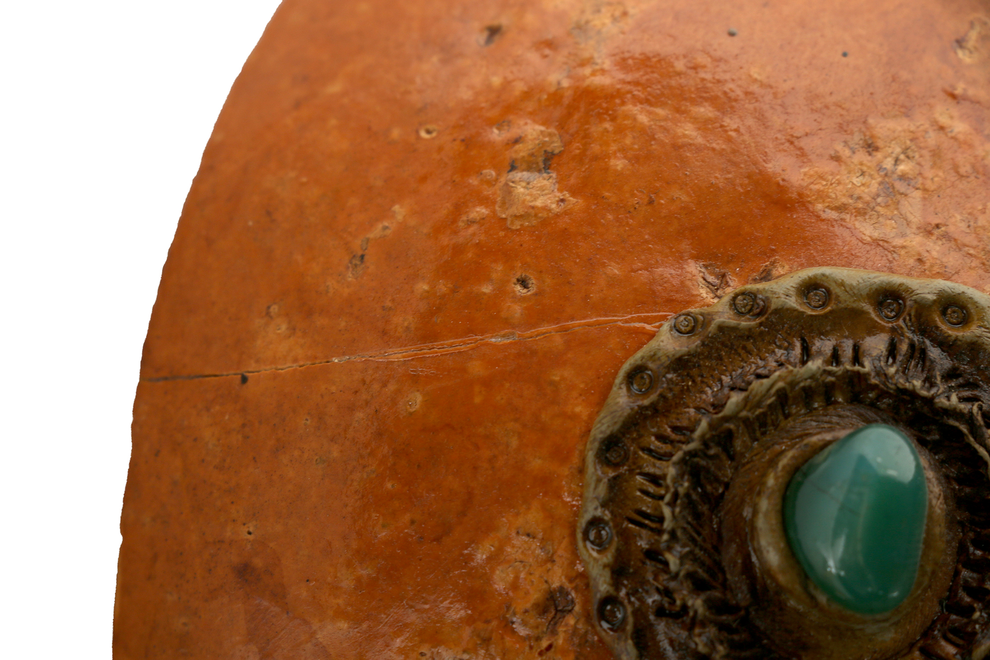 Brazilian Mixed Media "Gemstone Mask" with Amethyst and Agate Embellishments