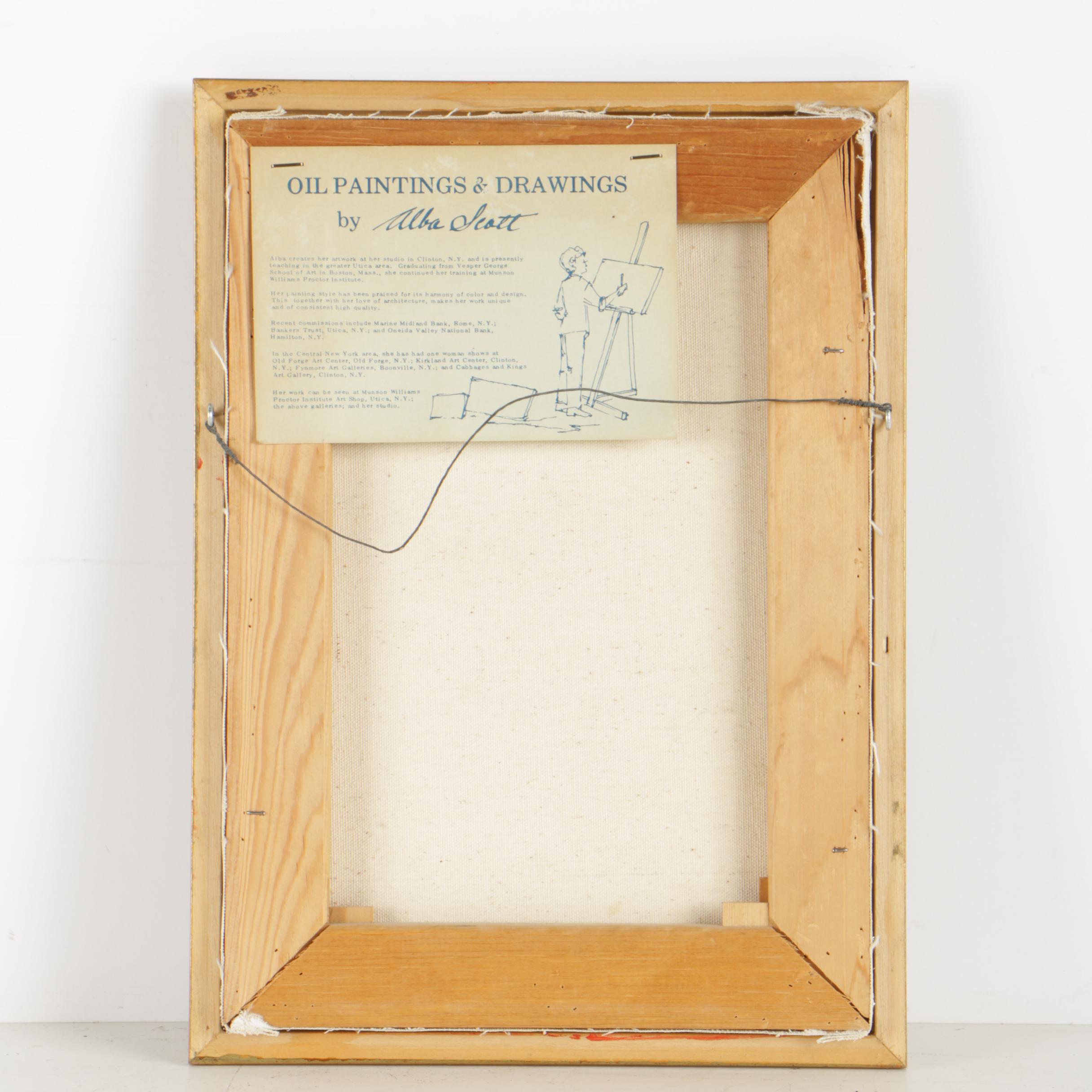 Alba Scott Oil Painting of a Garden Scene