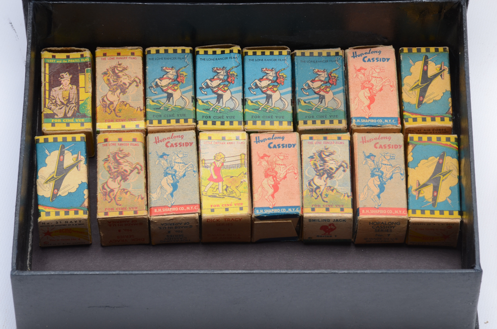 Vintage Acme Film Viewer with Lone Ranger and Hopalong Cassady Reels