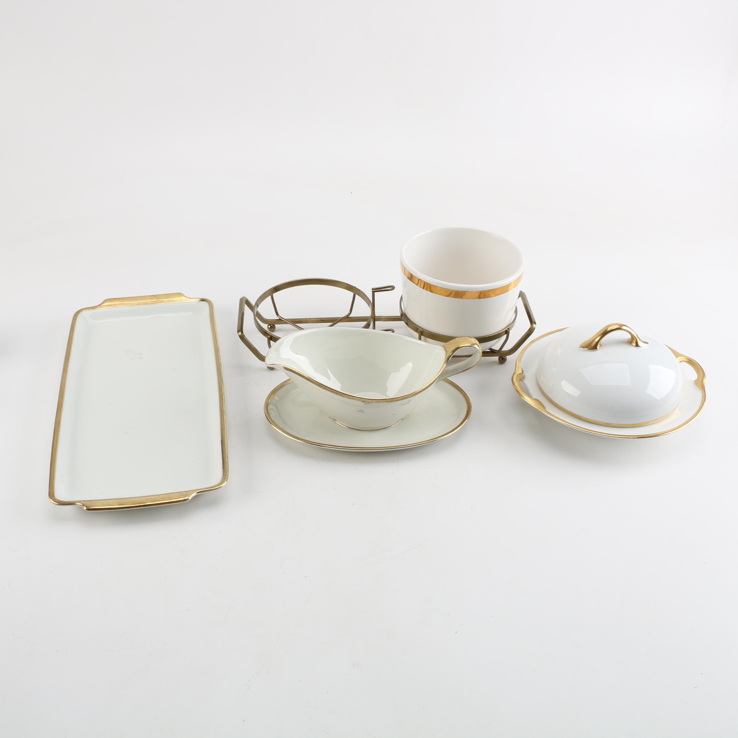 Porcelain Serveware Including Spiller, Eschenbach and Antique J&C Bavaria