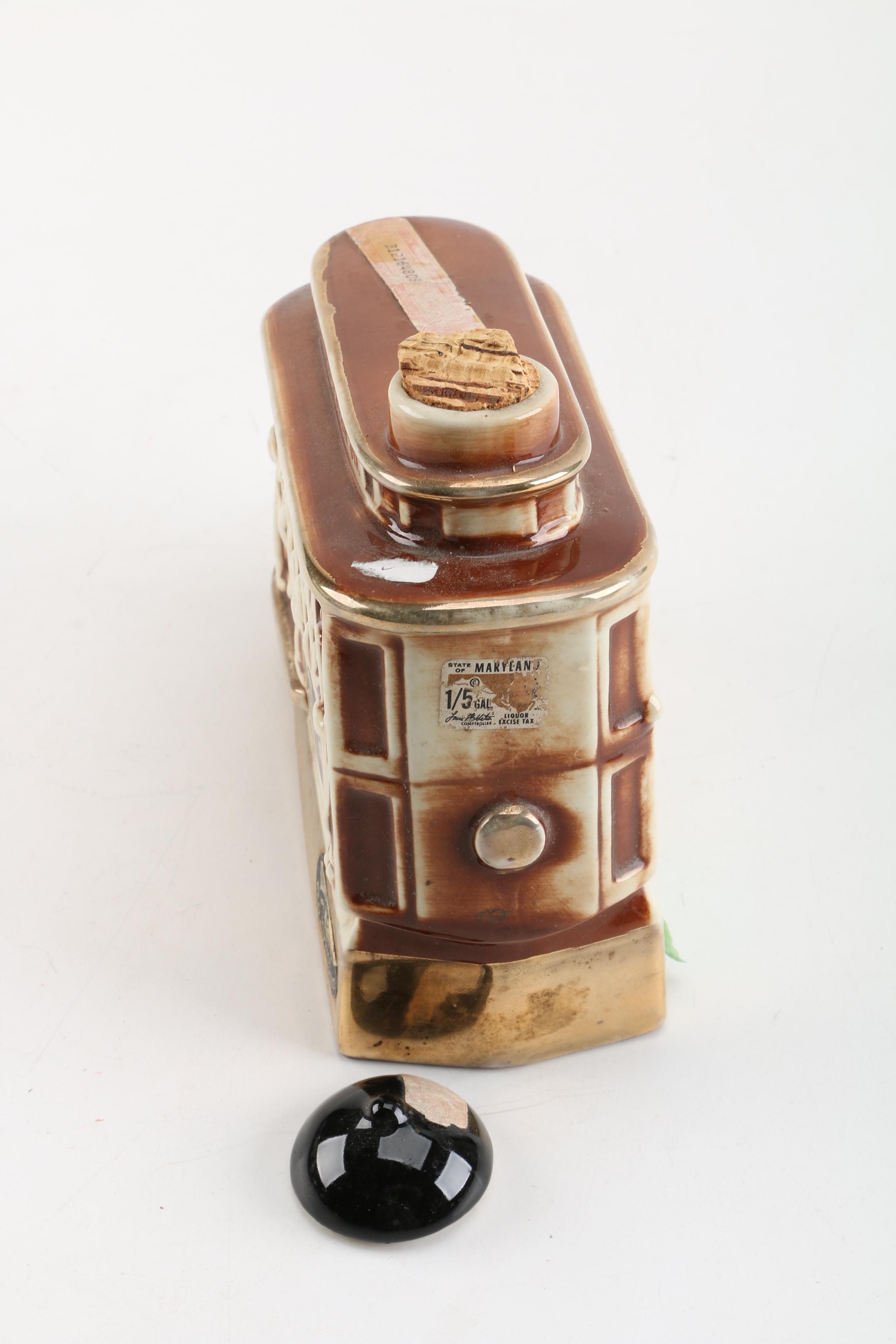 1968 Ezra Brooks "Powell & Hyde" Cable Car Decanter