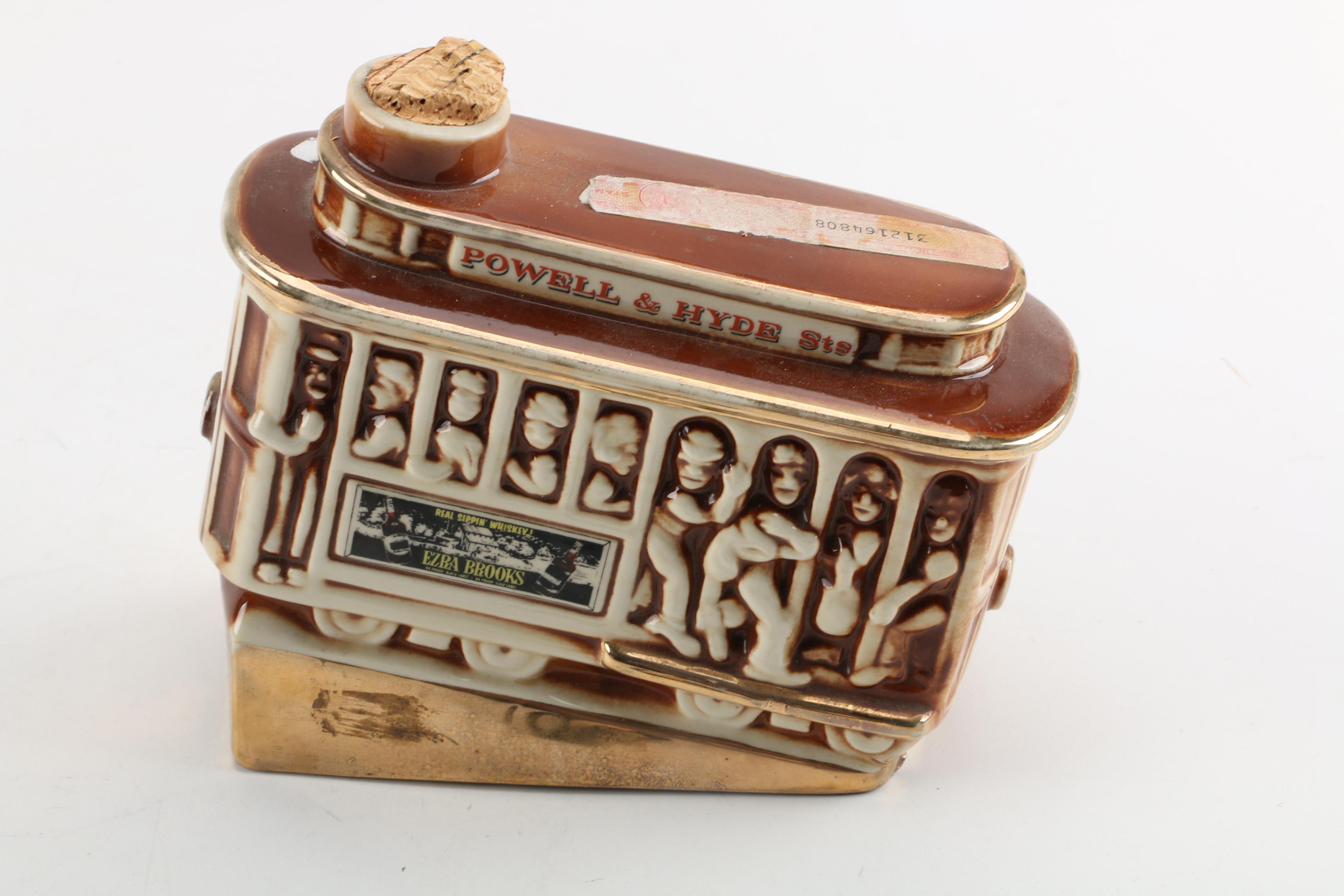 1968 Ezra Brooks "Powell & Hyde" Cable Car Decanter
