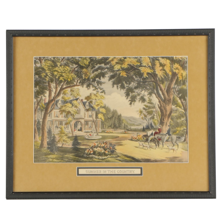 Collotype After Currier and Ives "Summer in the Country"