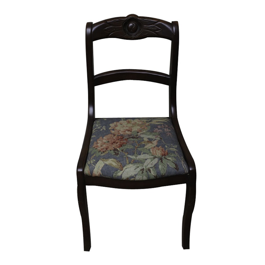 Vintage Victorian Style Saber Leg Side Chair